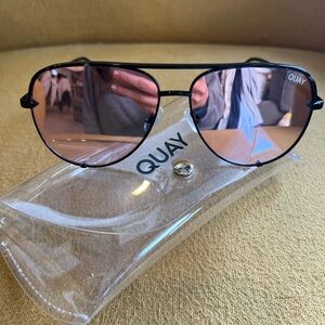 Quay Australia High Key Aviator Sunglasses